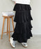 ティアードフリルロングスカート | MD2256043 | ブラック