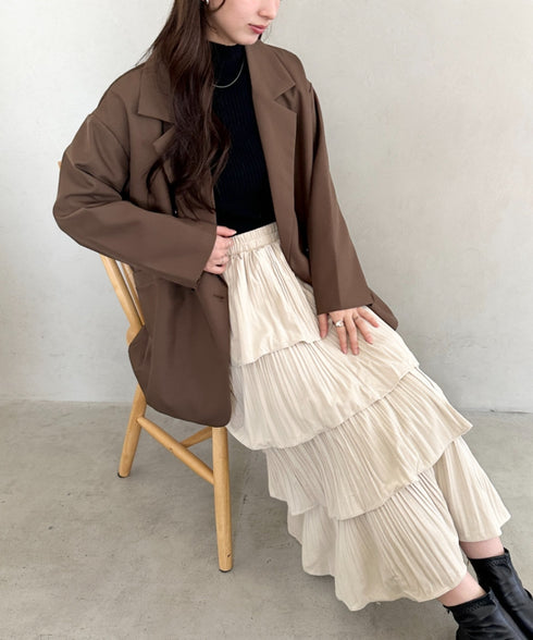 ティアードフリルロングスカート | MD2256043 | アイボリー