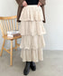 ティアードフリルロングスカート | MD2256043 | アイボリー