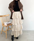 ティアードフリルロングスカート | MD2256043 | アイボリー