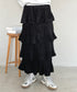 ティアードフリルロングスカート | MD2256043 | ブラック