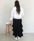 ティアードフリルロングスカート | MD2256043 | ブラック