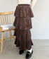 ティアードフリルロングスカート | MD2256043 | ブラウン