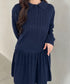 ケーブルポロニット＆ニットミニスカートセットアップ | MD2256044 | ネイビー