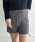 ケーブルニットショートパンツ | MD2256045 | チャコールグレー