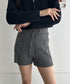 ケーブルニットショートパンツ | MD2256045 | チャコールグレー