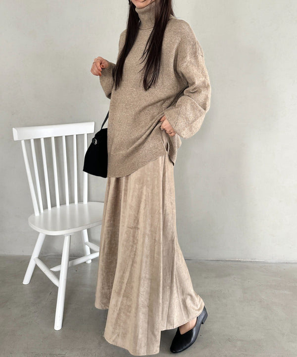 ベロアロングスカート | MD2256046 | ベージュ