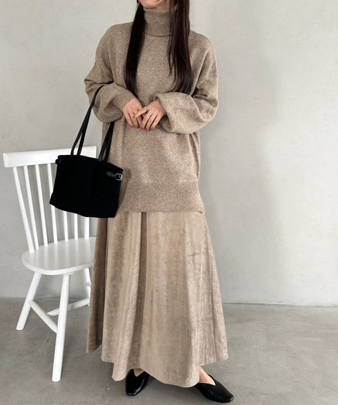 ベロアロングスカート | MD2256046 | ベージュ