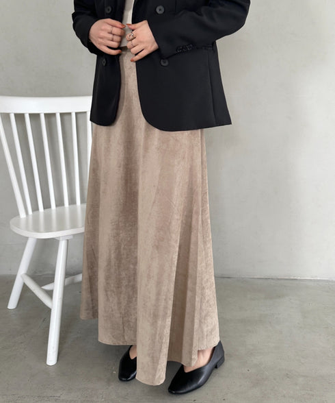 ベロアロングスカート | MD2256046 | ベージュ