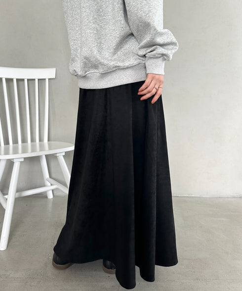 ベロアロングスカート | MD2256046 | ブラック