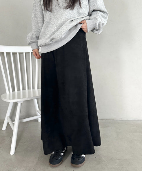 ベロアロングスカート | MD2256046 | ブラック