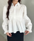 ペプラムフレアシャツ　ブラウス | MD2256047 | ホワイト