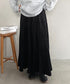プリーツティアードロングスカート | MD2256051 | ブラック