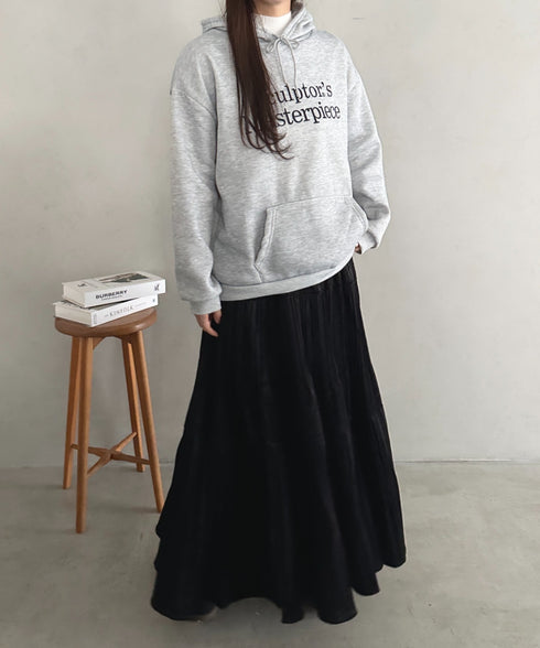 プリーツティアードロングスカート | MD2256051 | ブラック