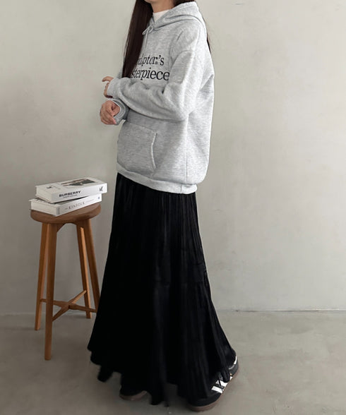 プリーツティアードロングスカート | MD2256051 | ブラック