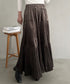 プリーツティアードロングスカート | MD2256051 | チャコールグレー