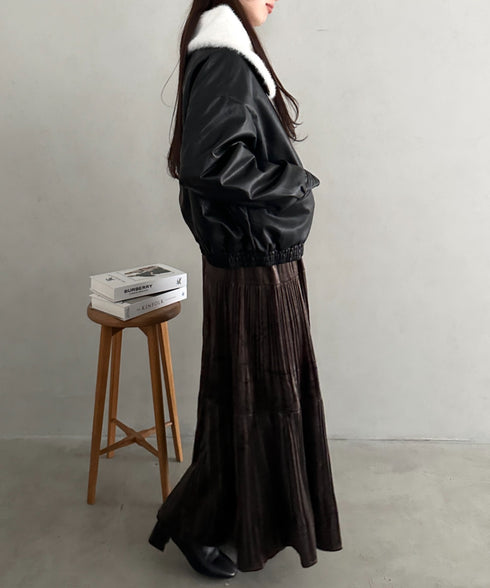 ビッグ襟PUジャケット | MD2256074 | ブラック