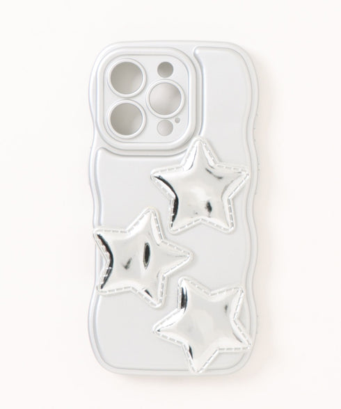 【iPhone13~iPhone16対応】星 デザインスマホケース | WR6256050 | シルバー