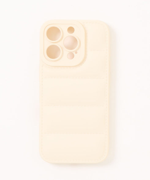 【iPhone13~iPhone16対応】ダウン風デザインスマホケース | WR6256051 | ホワイト