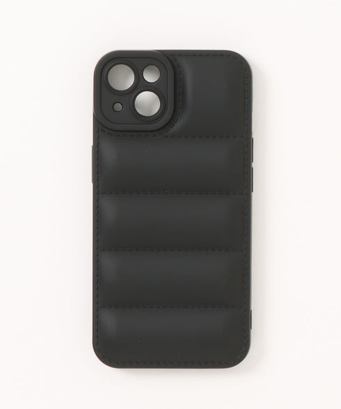【iPhone13~iPhone16対応】ダウン風デザインスマホケース | WR6256051 | ブラック