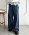 ストライプワイドデニムパンツ | WR2256044 | ブルー