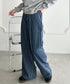 ストライプワイドデニムパンツ | WR2256044 | ブルー