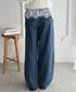 ストライプワイドデニムパンツ | WR2256044 | ブルー
