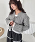 ケーブル編みリボンボレロカーディガン | SL2254021 | グレー