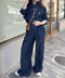 【セットアップ】デニムシャツジャケット+ワイドパンツ | SL2256111 | ネイビー