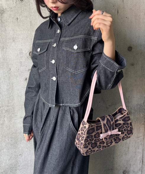 【セットアップ】デニムシャツジャケット+ワイドパンツ | SL2256111 | ブラック