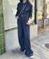【セットアップ】デニムシャツジャケット+ワイドパンツ | SL2256111 | ネイビー