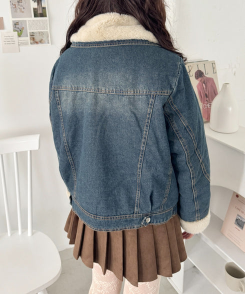 ファーカラーデニムブルゾン | SL2254022 | ブルー