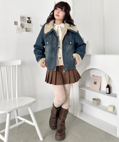 ファーカラーデニムブルゾン | SL2254022 | ブルー