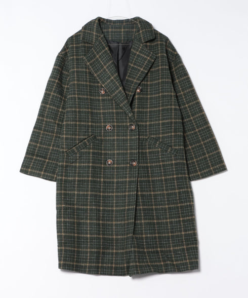 チェックチェスターミドルコート | SL2254025 | グリーン