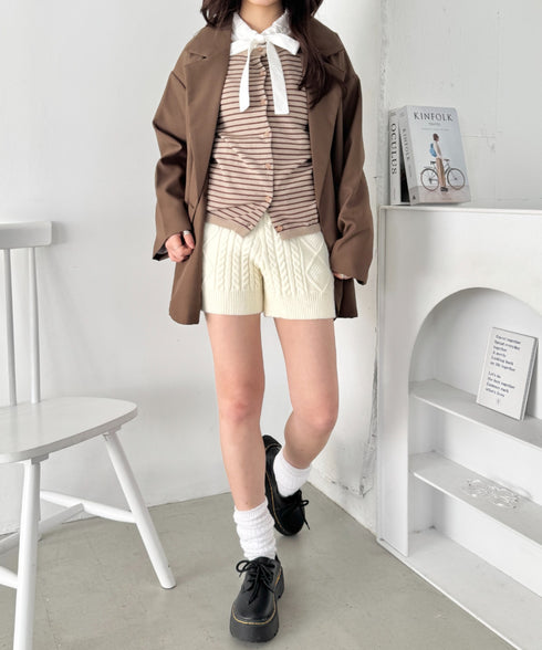 ケーブルニットホットパンツ | SL2256116 | アイボリー
