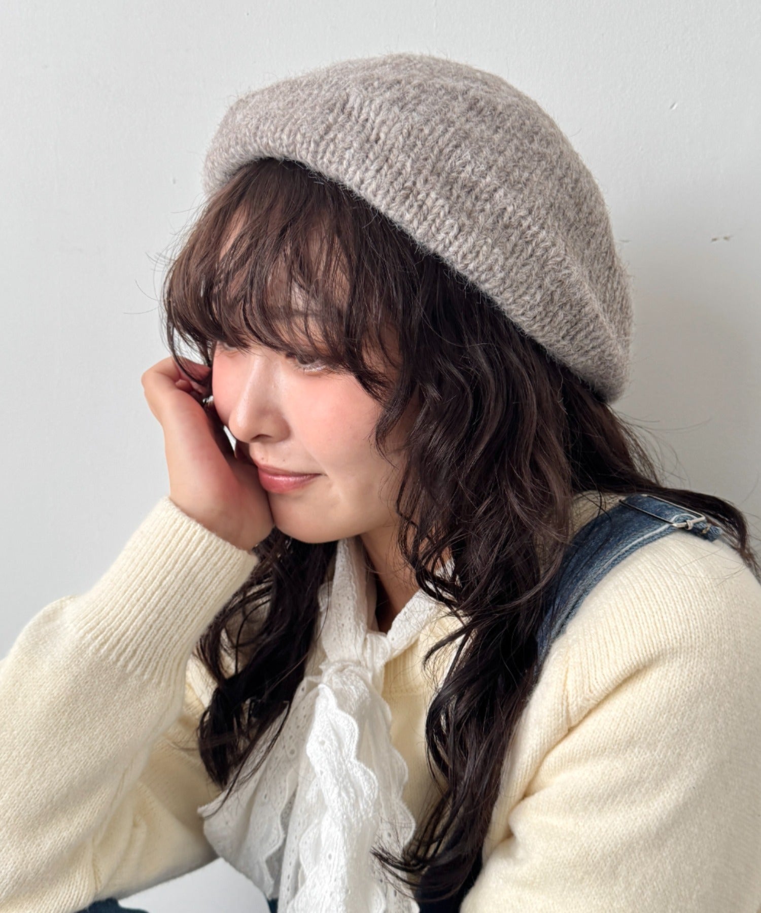 モヘアニットベレー帽 | SL5256117 | ベージュ – Outfitter lab