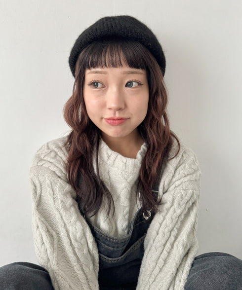 モヘアニットベレー帽 | SL5256117 | ブラック