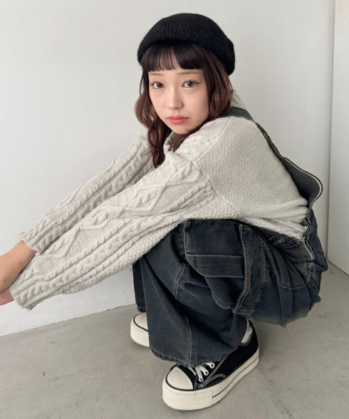 モヘアニットベレー帽 | SL5256117 | ブラック