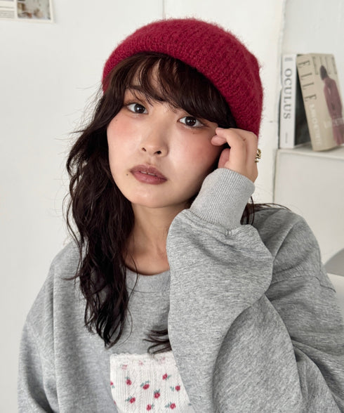 モヘアニットベレー帽 | SL5256117 | レッド