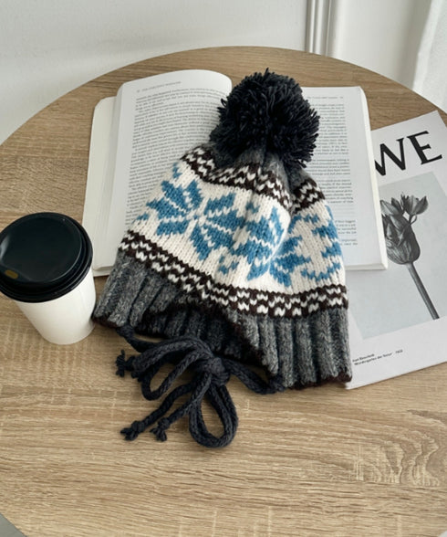 ノルディック柄ニットビーニー | SL5256118 | グレー