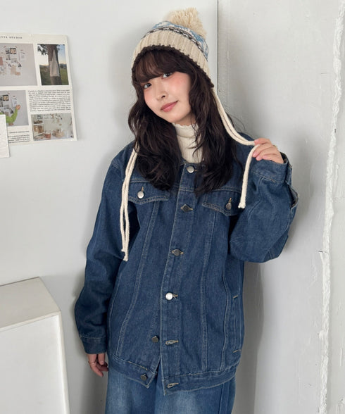 ノルディック柄ニットビーニー | SL5256118 | アイボリー