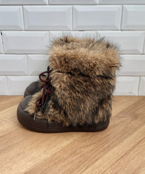 リボンモンスターファーブーツ | SL3254028 | ブラウン