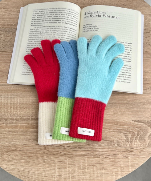 【スマホ対応】バイカラーカラフル手袋 | SL6254029 | ブルー