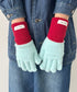 【スマホ対応】バイカラーカラフル手袋 | SL6254029 | ミント