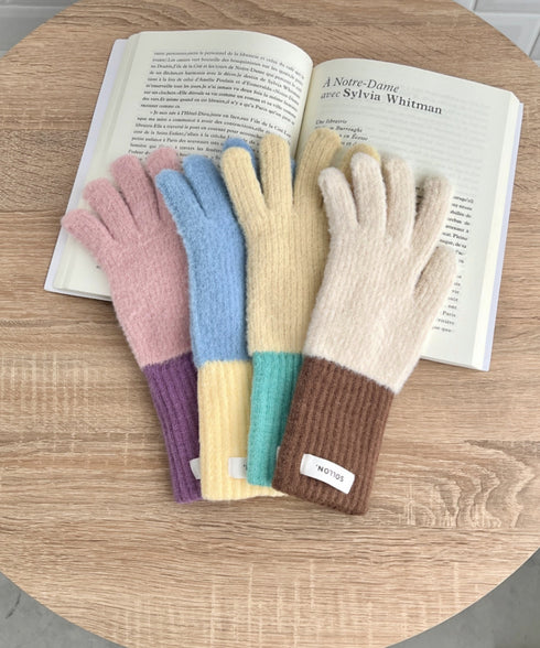 【スマホ対応】バイカラーカラフル手袋 | SL6254029 | アイボリー