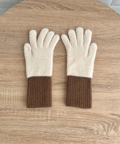 【スマホ対応】バイカラーカラフル手袋 | SL6254029 | アイボリー