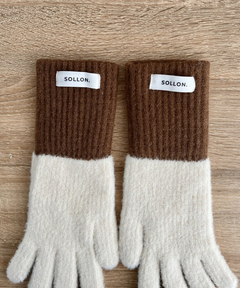 【スマホ対応】バイカラーカラフル手袋 | SL6254029 | アイボリー