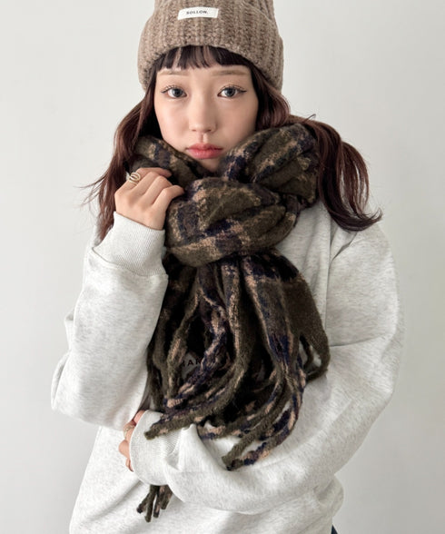 ボリュームチェックマフラー | SL6254030 | カーキ