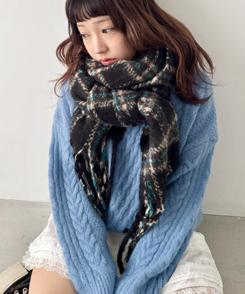 ボリュームチェックマフラー | SL6254030 | ブラック