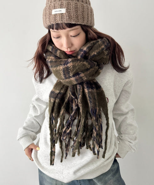 ボリュームチェックマフラー | SL6254030 | カーキ